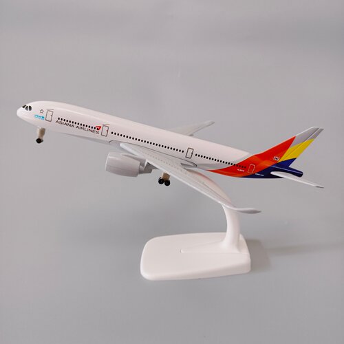 19cm韩国韩亚航空A350客机合金仿真飞机模型金属航模摆件带轮子