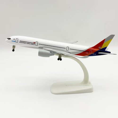 19cm韩国韩亚航空A350客机合金仿真飞机模型金属航模摆件带轮子