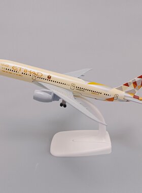 19cm阿提哈德航空波音机B787合金仿真飞机模型金属航模摆件带轮子