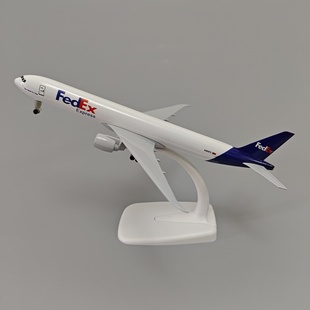 19cm联邦航空FEDEX波音机B777合金仿真飞机模型金属航模带起落架