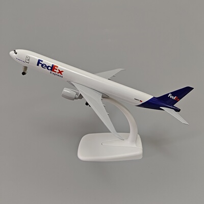 19cm联邦航空FEDEX波音机B777合金仿真飞机模型金属航模带起落架