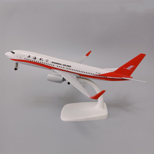 带起落架20cm上海航空波音机B737合金仿真飞机模型金属航模礼品