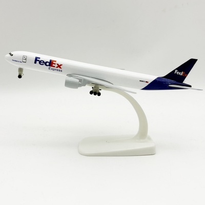 19cm联邦航空FEDEX波音机B777合金仿真飞机模型金属航模带起落架