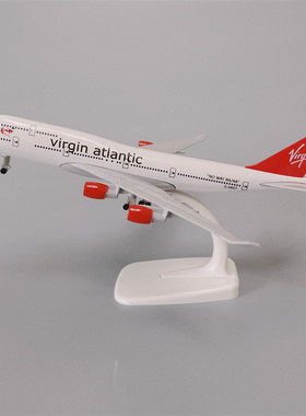 带起落架20cm英国维珍航空波音机B747合金仿真飞机模型金属航模
