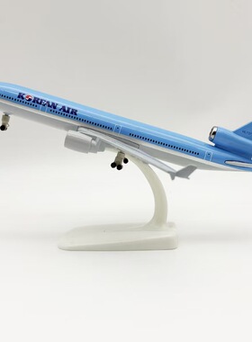 20cm韩国航空Korean麦道MD-11合金仿真飞机模型金属航模带轮子