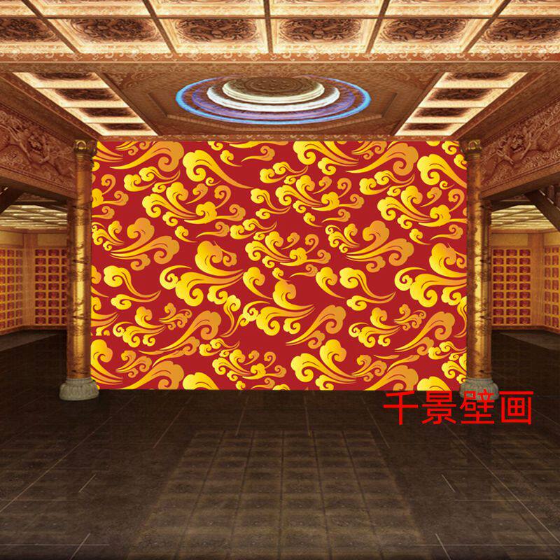 古典背景墙纸禅意饭店