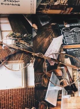 日本产avanti风格包邮复古vintage古董18k金属框架眼镜hayj951