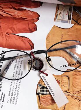 包邮deadstock早期花记美式孤品文艺复古金属框架眼镜iaspyj786