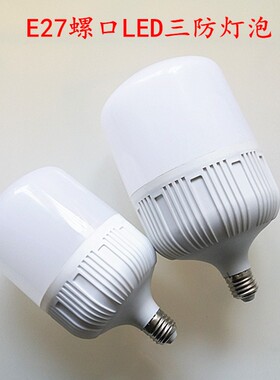 led防水LED防水led照明灯220V36W40W50W60W80W100We27灯泡家用led