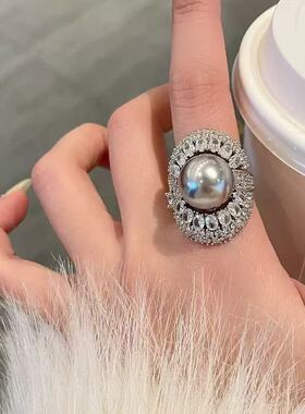 铜合金开口戒指 H179 时尚气质百搭轻奢复古开口戒指