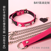 BAY高端定制 骨头项圈钻石蝴蝶puppy女颈带K9脖圈定制choker