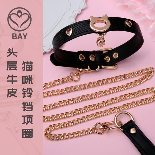 皮质脚环铃铛手环暗黑系项圈