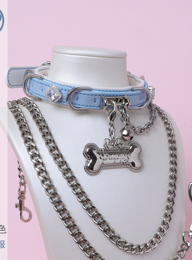 【BAY高端定制】钻石牛皮骨头牌puppy女颈带K9脖圈定制choker