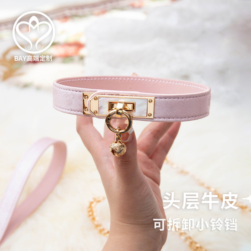 bay金属皮男女puppy项圈