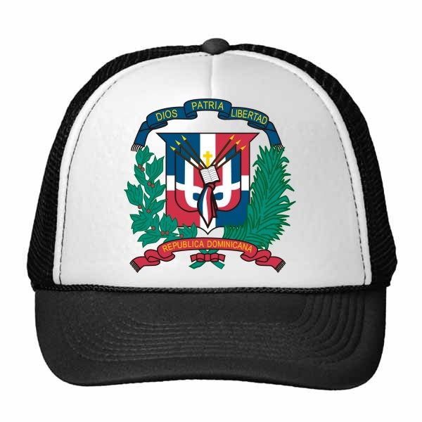 多米尼加国徽标志符号图案鸭舌帽棉质户外运动帽子休闲时尚棒球帽