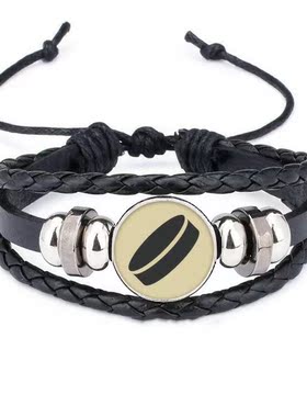 运动纹样皮革礼品编制手链