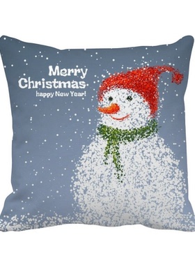 人节日插画图案方形抱枕靠枕沙发靠垫双面含芯礼物学校幼儿园装饰