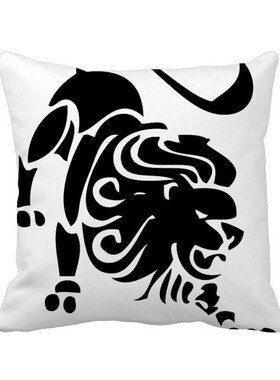 志剪影插画图案方形抱枕靠枕沙发靠垫双面含芯礼物学校幼儿园装饰