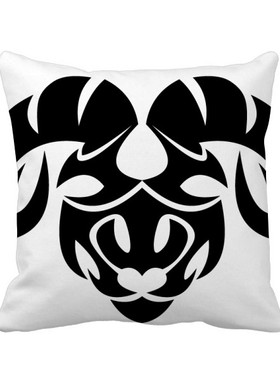 志剪影插画图案方形抱枕靠枕沙发靠垫双面含芯礼物学校幼儿园装饰