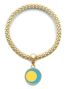 国旗象征符号圆形金属礼品手链