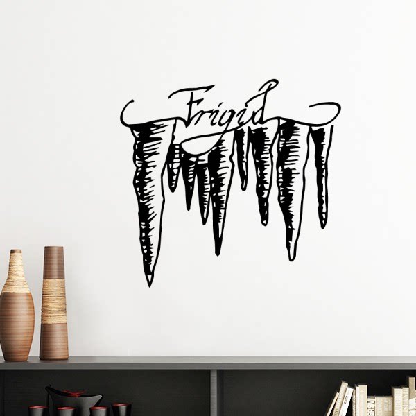 冰柱手绘线条纹样墙贴壁纸房间贴花学校幼儿园装饰