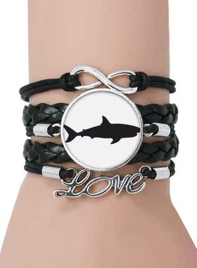 黑色永恒礼品皮革手链