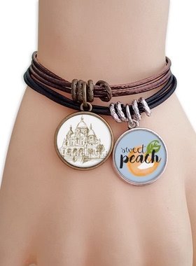 水果桃子饰品幼儿园手链