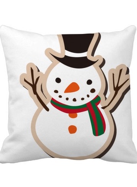 通节日插画图案方形抱枕靠枕沙发靠垫双面含芯礼物学校幼儿园装饰