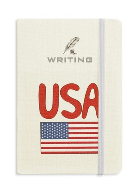 事本子用美国国旗红色图案写作硬质笔记本办公学生学校幼儿园装饰