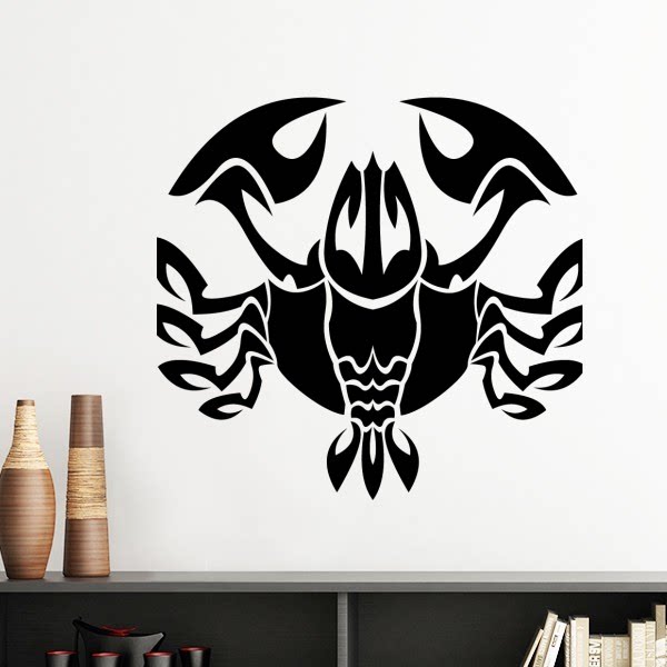 星座巨蟹座标志剪影插画图案墙贴壁纸房间贴花学校幼儿园装饰