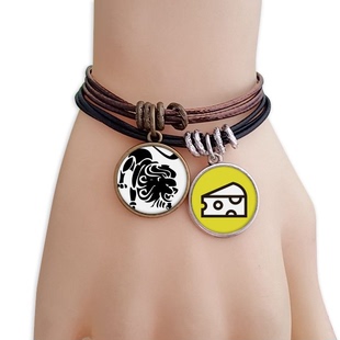 星座狮子座标志剪影插画图案双牌饰品手链学校幼儿园装饰