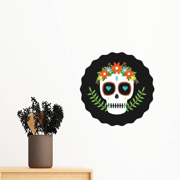 墨西哥亡灵节骷髅学校教室墙贴纸背景墙家居卧室房间装饰贴画