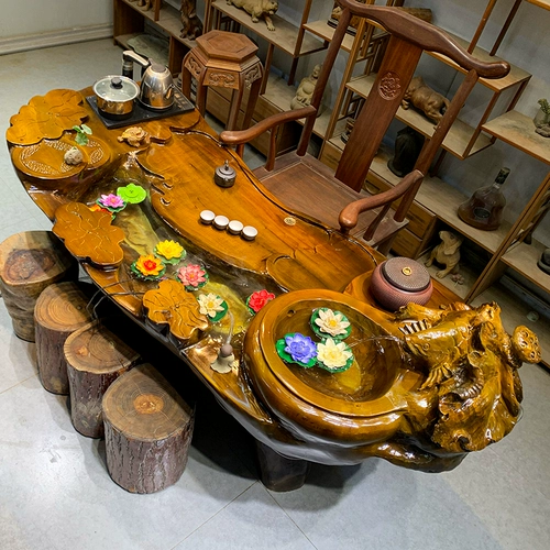 Корнеодельная чайная терраса Золотое шелковое дерево камеллия кофейное дерево Gen Genzhu морское дерево