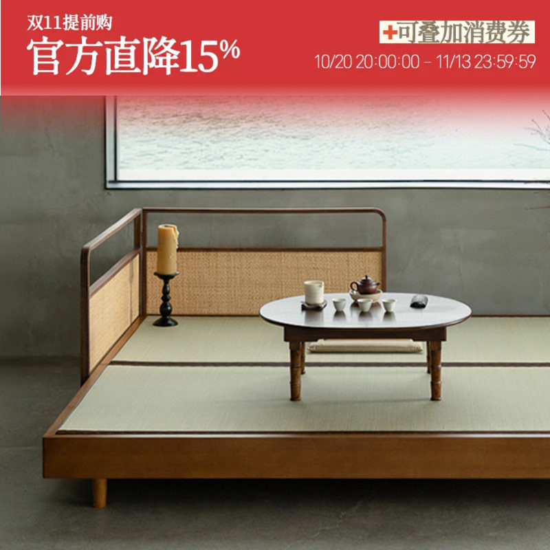 绘家可折叠日式屏风可移动客厅隔断简易遮挡高级感木质家用屏风