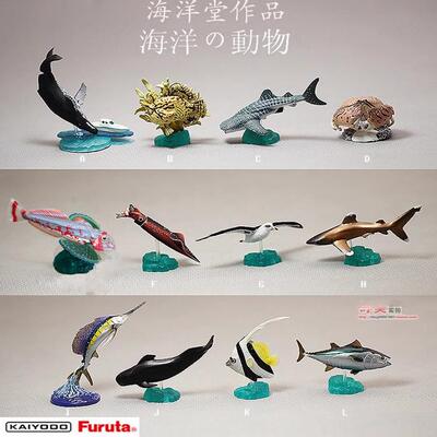 日本海洋堂正品海洋鱼剑鱼乌贼