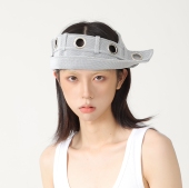 Y2K朋克风空顶帽金属扣环腰带设计街头潮男潮女时尚 YEZI 帽子