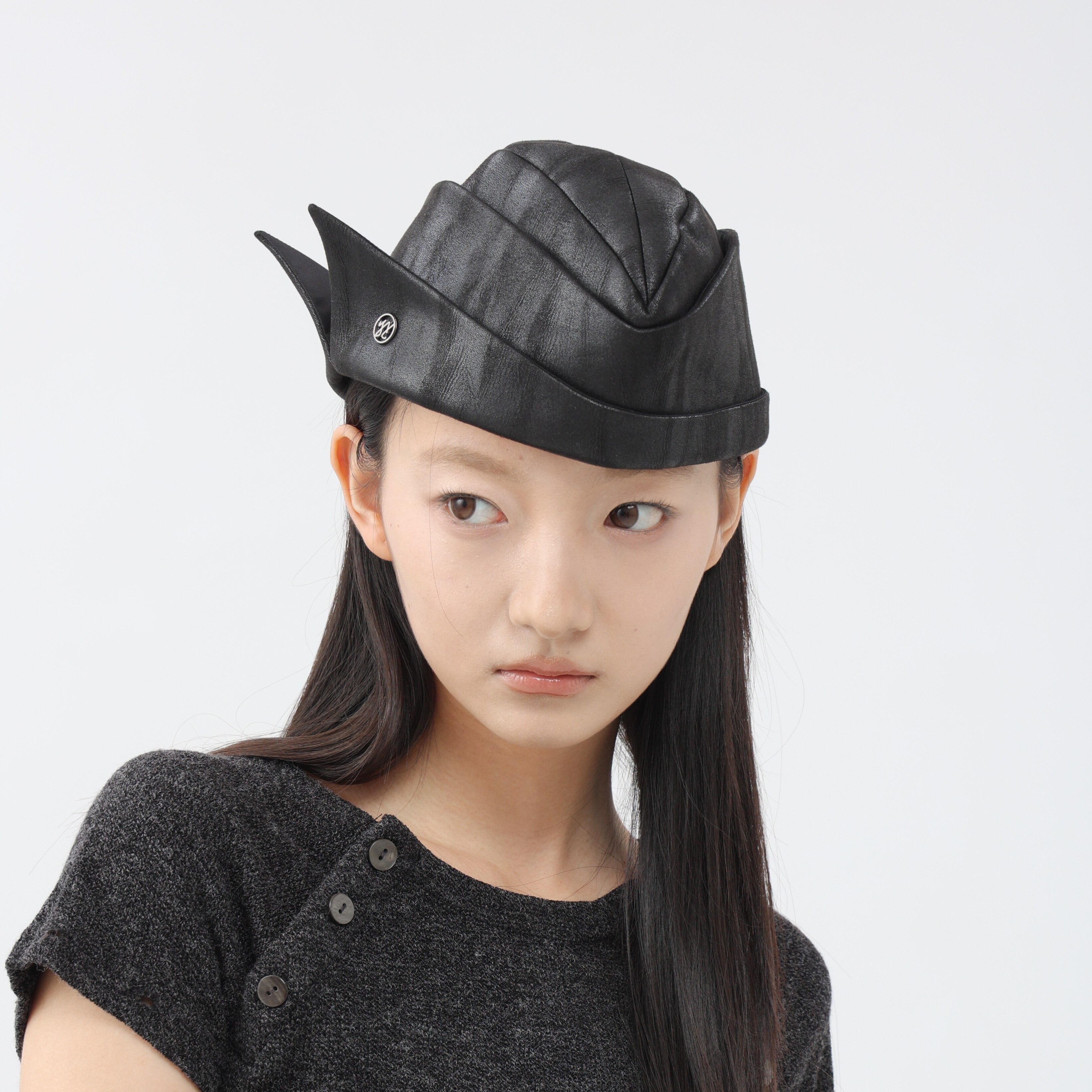 YEZI OD 复古航海风海军帽女先锋设计海盗水手帽子男时尚船帽配饰