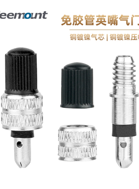 免胶管英嘴气门芯铜制镀镍气芯铜压帽老式自行车德式EP2气嘴芯