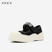 女夏季 学院风厚底板鞋 热卖 松糕鞋 新款 JOOC玖诗玛丽珍单鞋