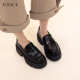 巴黎学院 JOOC玖诗简约厚底乐福鞋 女2026春季 新款 一脚蹬小皮鞋