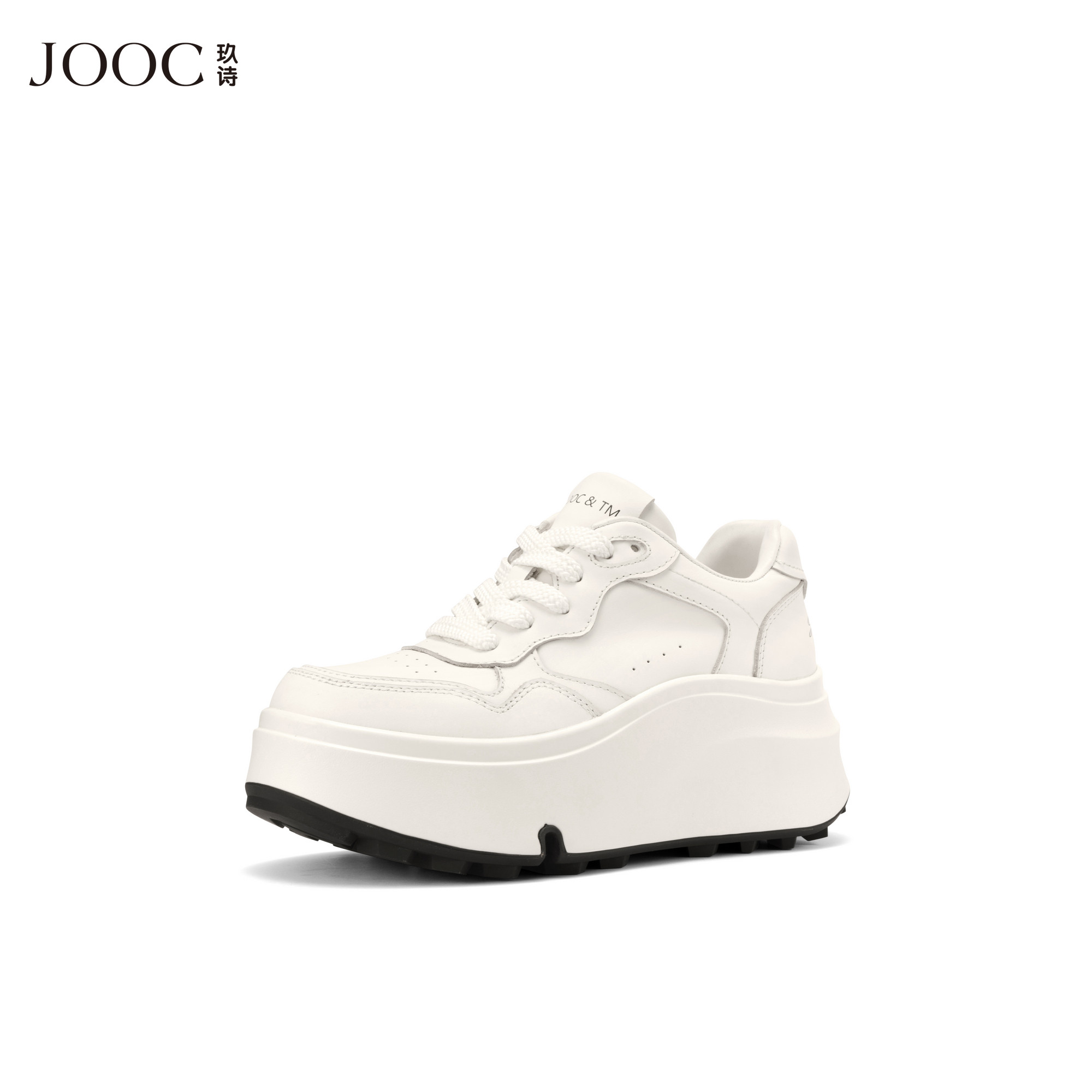【极简美学】JOOC玖诗高街板鞋女2025秋冬新款厚底增高休闲小白鞋,女鞋,时尚休闲鞋,淘宝优惠券,粉丝福利购,淘宝优惠卷