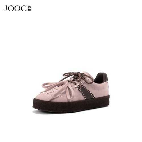 JOOC双色绑带复古德训鞋