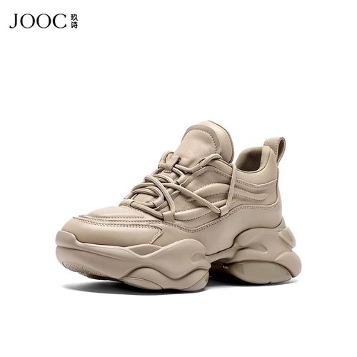 玖诗厚底老爹鞋牛皮休闲鞋JOOC