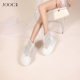 网纱凉靴女2026春夏新款 JOOC玖诗时尚 厚底潮流小白鞋 时髦造型