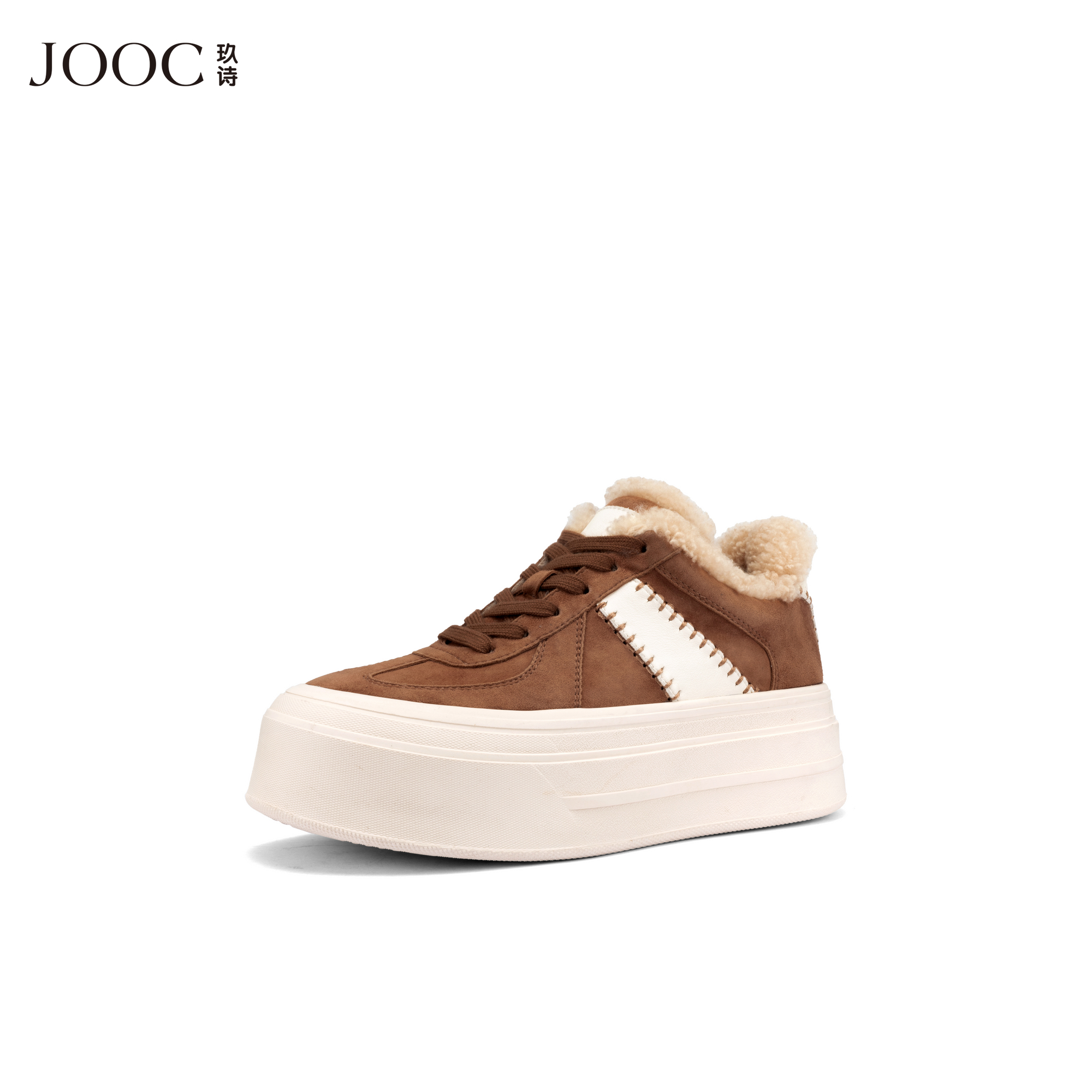 拼接加绒保暖休闲鞋女