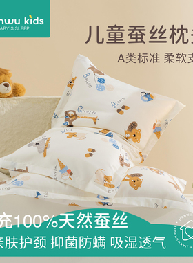 儿童蚕丝枕头宝宝幼儿园午睡专用1岁2岁3到6岁以上四季通用枕芯