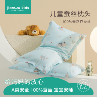 枕头儿童婴儿宝宝幼儿园专用1岁2岁3到6岁以上a类午睡蚕丝小枕芯
