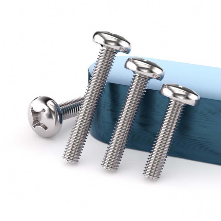 304不锈钢十字盘头圆头螺钉