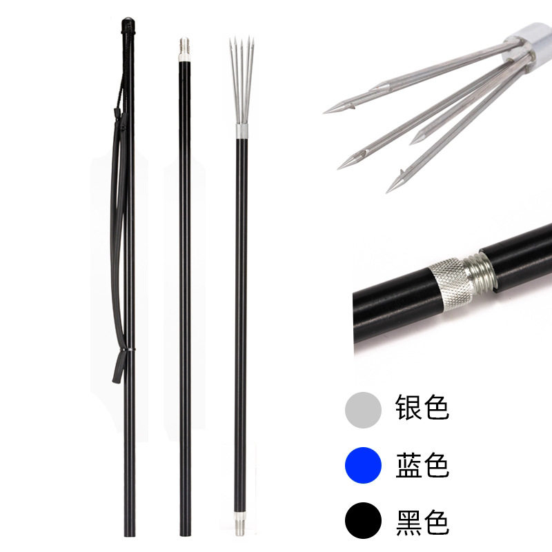 跨境不锈钢5齿倒刺钓鱼鱼叉3节铝合金便携钢叉捕鱼叉叉枪现货批发,住宅家具,不锈钢/PVC餐桌,淘宝优惠券,粉丝福利购,淘宝优惠卷