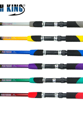 FISHKING路亚竿鱼竿H调伸缩直柄鲤杆EVA泡沫手柄远投竿鲈鱼跨境